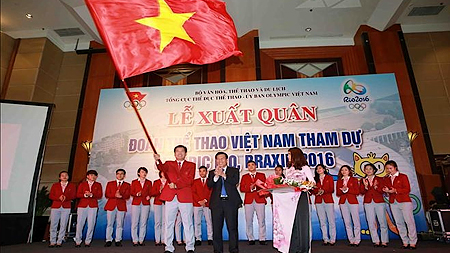 Đoàn thể thao Việt Nam xuất quân dự Ô-lim-pích 2016