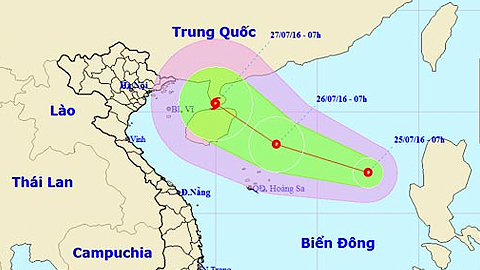 Xuất hiện áp thấp nhiệt đới trên Biển Đông