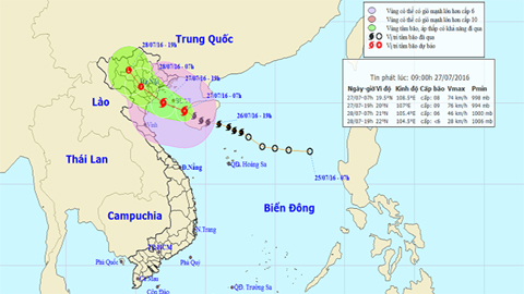 TIN BÃO KHẨN CẤP (Hồi 08 giờ ngày 27-7)