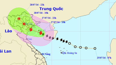 TIN BÃO KHẨN CẤP (Hồi 10 giờ ngày 27-7)