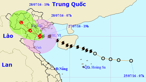 TIN BÃO KHẨN CẤP (Hồi 20 giờ ngày 27-7)