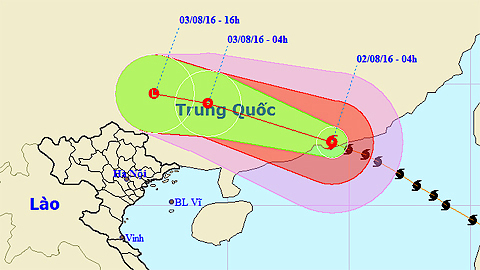 Bão số 2 gây mưa to ở Bắc Bộ