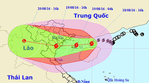 Tin bão khẩn cấp cơn bão số 3 (Hồi 16 giờ ngày 18-8)