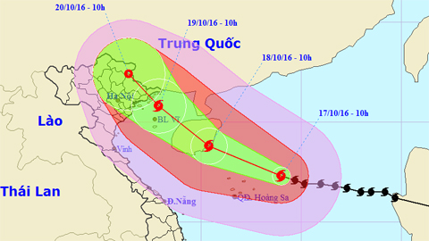 Tin bão trên Biển Đông cơn bão số 7 (Hồi 10 giờ ngày 17-10)