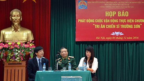 Phát động chương trình "Tri ân Chiến sĩ Trường Sơn"