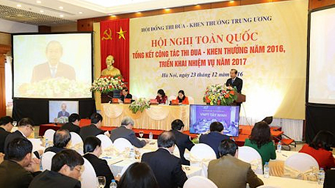 Hội nghị toàn quốc triển khai nhiệm vụ công tác thi đua khen thưởng năm 2017