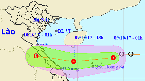 Tin áp thấp nhiệt đới trên Biển Đông (Hồi 19 giờ ngày 8-10)