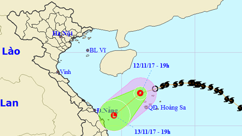 Tin áp thấp nhiệt đới trên Biển Đông (Hồi 19 giờ ngày 12-11)