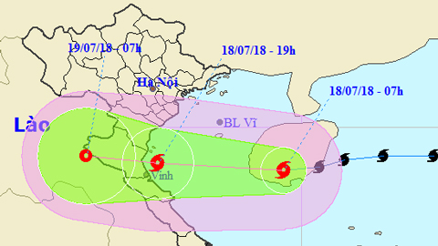 Tin bão khẩn cấp cơn bão số 3 (Hồi 7 giờ ngày 18-7)