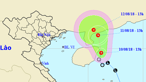 Tin áp thấp nhiệt đới trên Biển Đông (Hồi 13 giờ ngày 10-8)