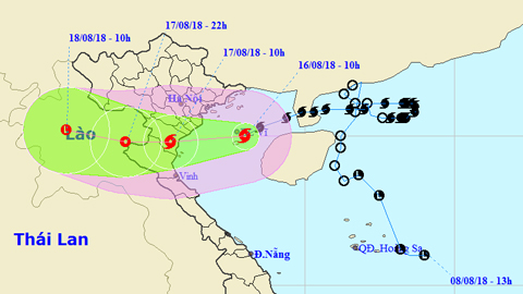 Tin bão khẩn cấp cơn bão số 4 (Hồi 10 giờ ngày 16-8)