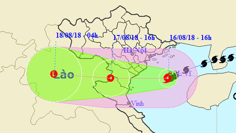 Tin bão khẩn cấp cơn bão số 4 (Hồi 16 giờ ngày 16-8)