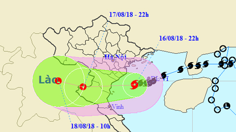 Tin bão khẩn cấp cơn bão số 4 (Hồi 22 giờ ngày 16-8)