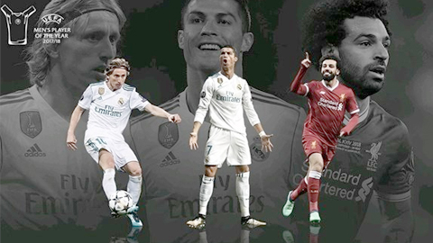 Modric, Ronaldo và Salah tranh giải Cầu thủ xuất sắc nhất châu Âu 2018