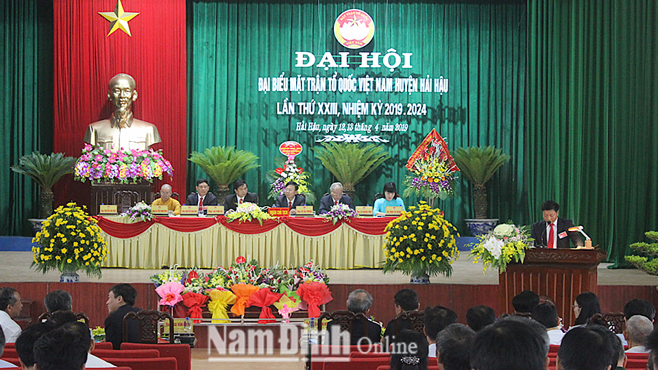 Đại hội đại biểu Mặt trận Tổ quốc Việt Nam huyện Hải Hậu, nhiệm kỳ 2019-2024