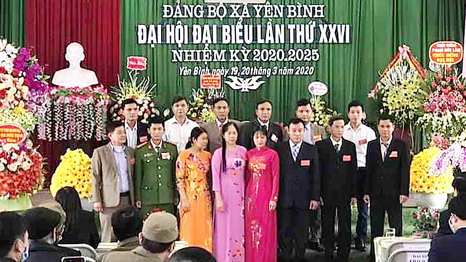 Các Đảng bộ: Xã Yên Bình, Ngân hàng NN và PTNT chi nhánh huyện Giao Thuỷ đại hội nhiệm kỳ 2020-2025