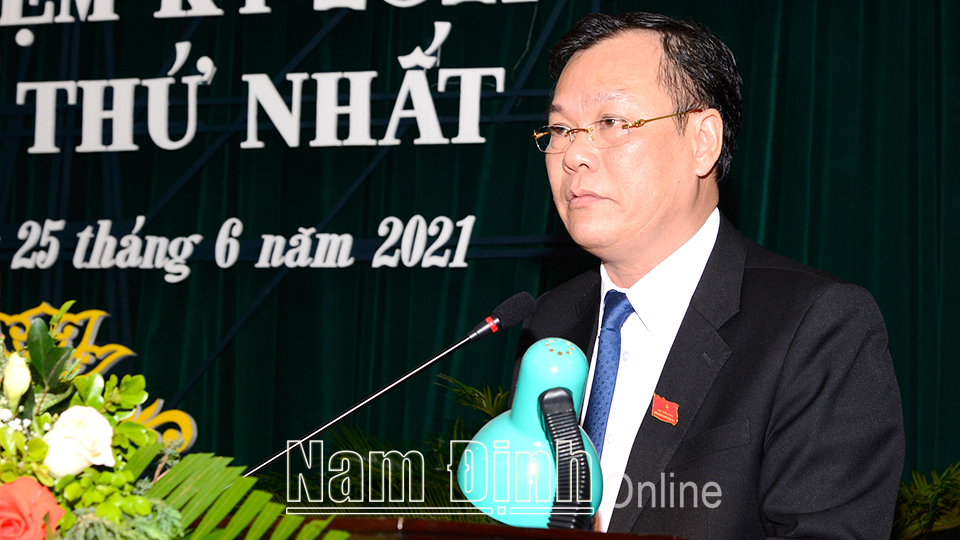Bài phát biểu bế mạc kỳ họp của đồng chí Lê Quốc Chỉnh, Chủ tịch HĐND tỉnh