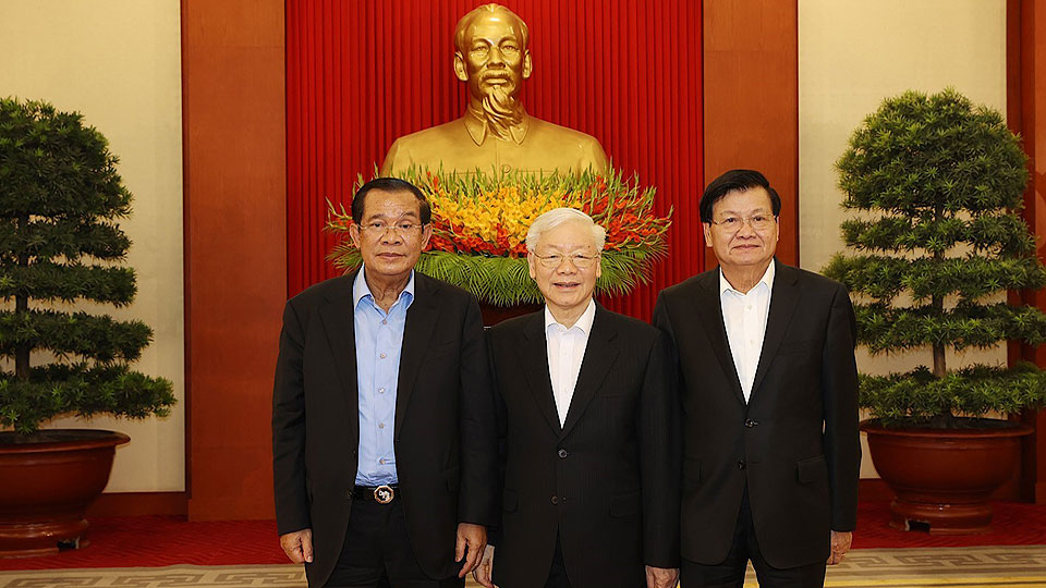 Tổng Bí thư Nguyễn Phú Trọng dự Cuộc gặp cấp cao Việt Nam - Campuchia - Lào