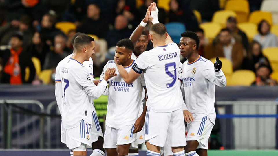 Real Madrid giành chiến thắng 5 sao tại Champions League