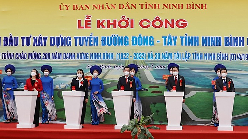 Ninh Bình: Khởi công tuyến đường kết nối Đông - Tây tỉnh