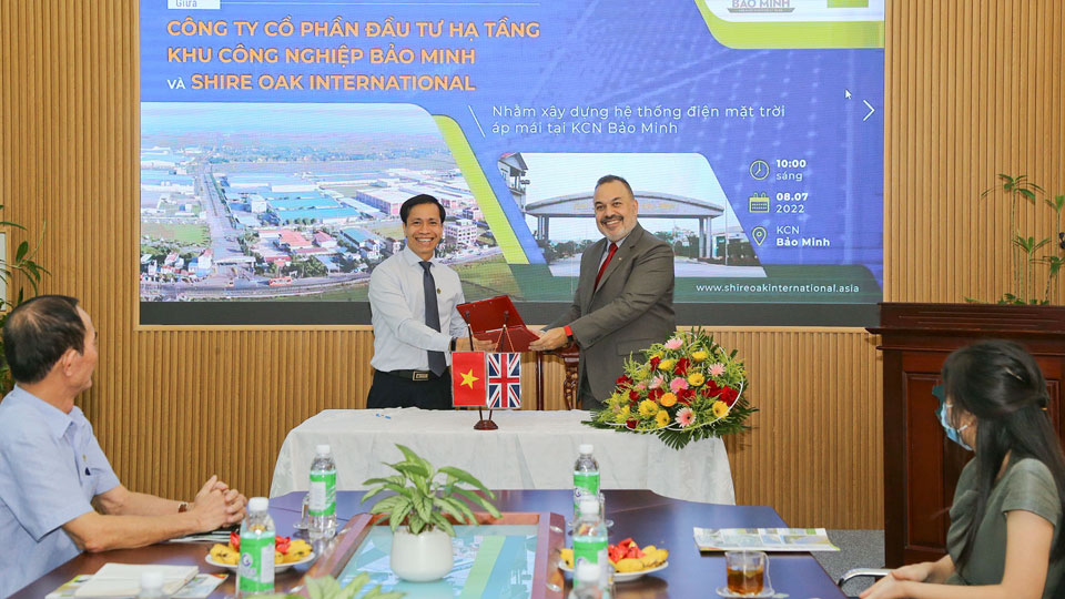 Hợp tác phát triển Dự án điện mặt trời áp mái trong KCN Bảo Minh