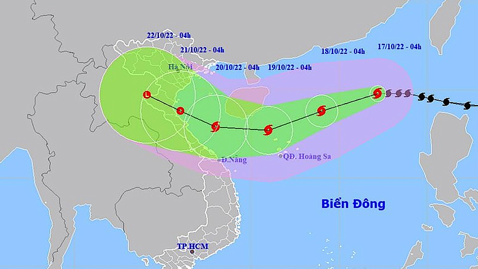 Bão số 6 giật cấp 14 cách quần đảo Hoàng Sa 720km