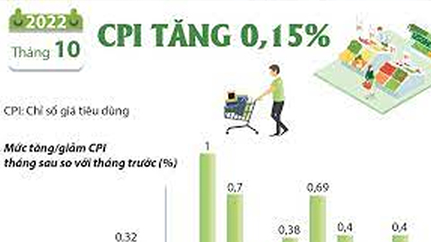 Chỉ số giá tiêu dùng (CPI) tháng 10 tăng 0,15%