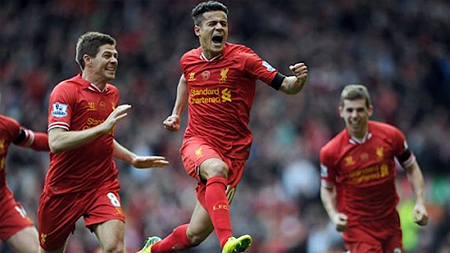 F. Coutinho ghi bàn quyết định chiến thắng 3-2 cho Liverpool. 