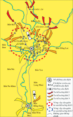 Lược đồ diễn biến chiến dịch Điện Biên Phủ