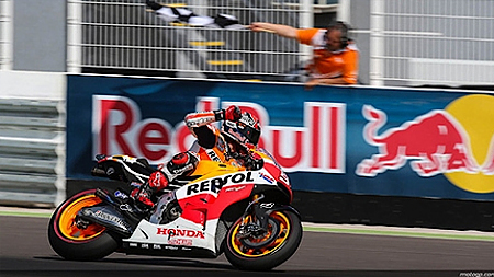 Marc Marquez về đích đầu tiên trong cuộc đua sáng nay. (Ảnh: MotoGP) 