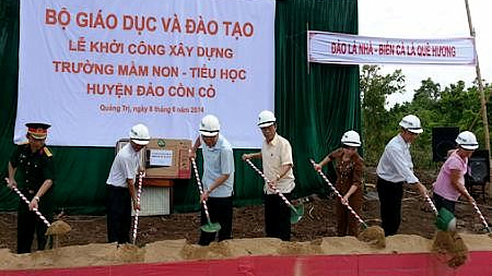 Khởi công Trường mầm non- tiểu học Hoa Phong Ba. Ảnh VGP/Nguyệt Hà