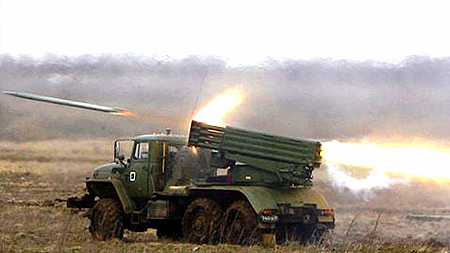 Tên lửa Grad do Nga sản xuất. Ảnh: AFP