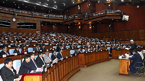 Toàn cảnh phiên họp Quốc hội Campuchia hôm 8/8. (Nguồn: AFP/TTXVN)