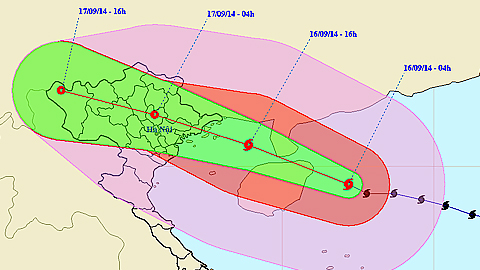 Vị trí và đường đi của cơn bão số 3. Ảnh: nchmf.gov.vn