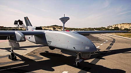 Máy bay không người lái Heron-1. (Ảnh minh họa: THX/TTXVN)