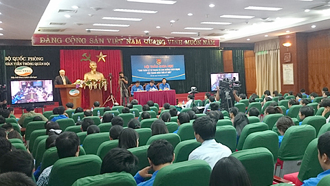 Quang cảnh Hội thảo khoa học điểm cầu Hà Nội - Ảnh: Minh Châu 