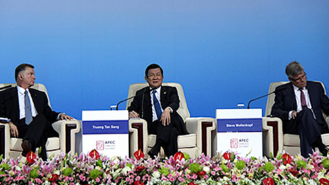 Chủ tịch nước Trương Tấn Sang dự Hội nghị Thượng đỉnh doanh nghiệp APEC 2014.