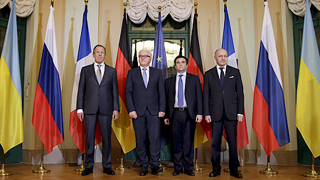 Ngoại trưởng Nga, Đức, Pháp và Ukraine.