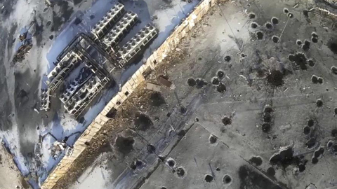 Ảnh khu vực chiến sự miền Đông Ukraine (ảnh: Reuters)