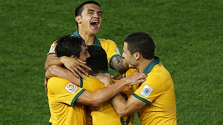  Niềm vui của các cầu thủ Australia. (ảnh: Asian Cup 2015) 