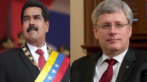 Căng thẳng chính trị giữa chính quyền của Thủ tướng Canada (phải) và chính phủ của Tổng thống Maduro
