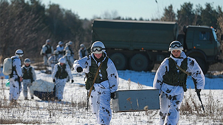 Hoạt động của lực lượng Đổ bộ đường không Nga tại Bắc Cực.