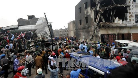 Hiện trường vụ tai nạn. Ảnh: TTXVN