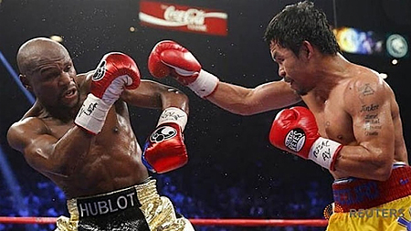  Trận đấu giữa Mayweather và Pacquiao. (ảnh: Reuters) 