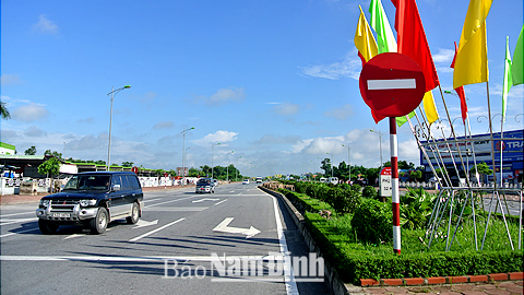 Tuyến đường bộ mới Nam Định - Phủ Lý.