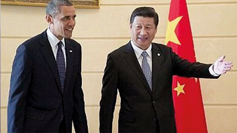 Tổng thống Mỹ Ba-rắc Ô-ba-ma và Chủ tịch Trung Quốc Tập Cận Bình. Ảnh: Internet