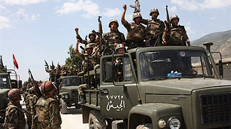 Quân đội chính phủ Syria. (Nguồn: almasdarnews.com)