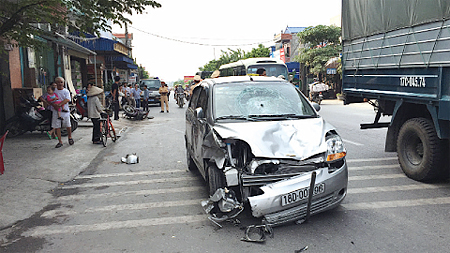 Hiện trường vụ tai nạn.