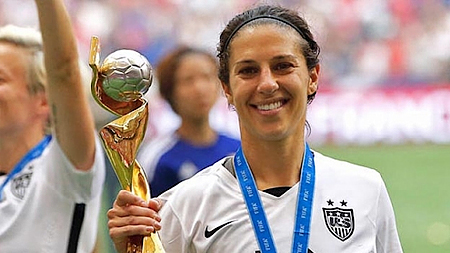 Bàn thắng của Carli Lloyd được ghi ở kỳ World Cup nữ vừa qua cho ĐT Mỹ. (ảnh minh hoạ)