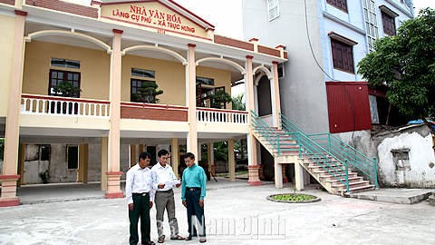 Nhà văn hoá làng Cự Phú, xã Trực Hưng.